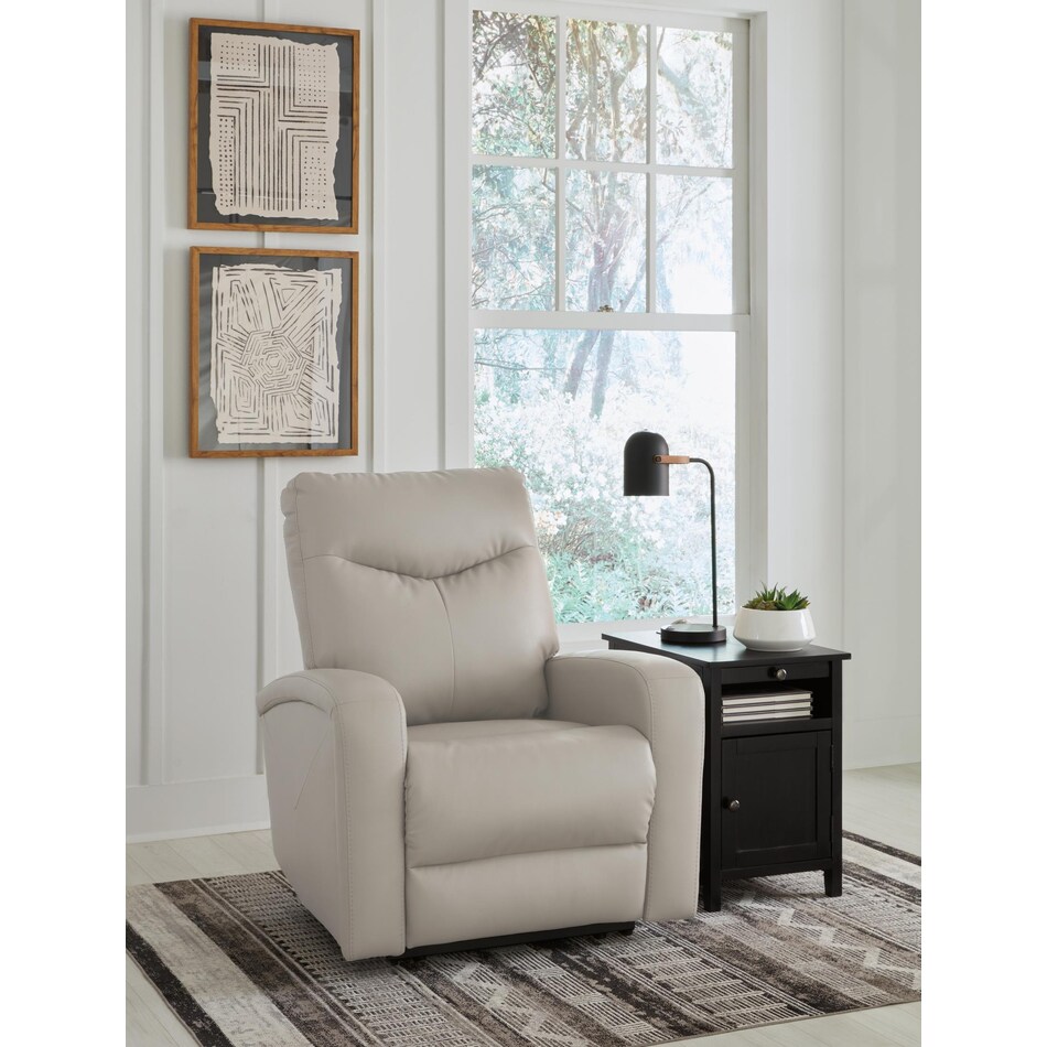 ryversans gray power wall recliner   