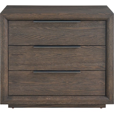 MODERN PLINTH BASE NIGHTSTAND