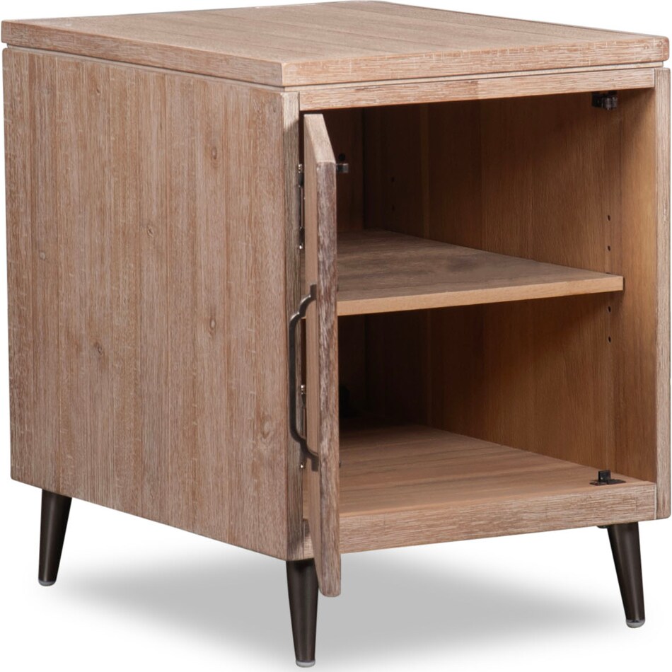 sacramento light brown chairside table   
