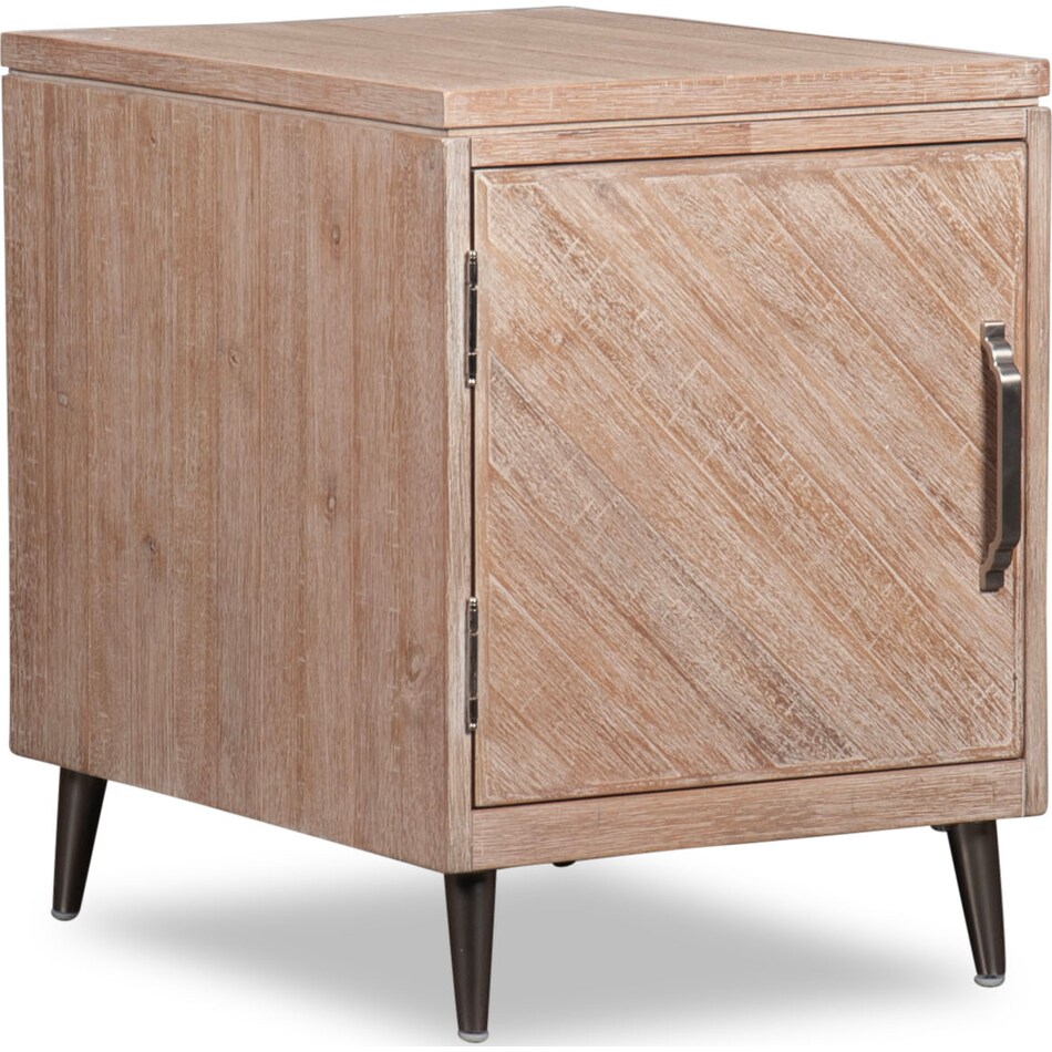 sacramento light brown chairside table   