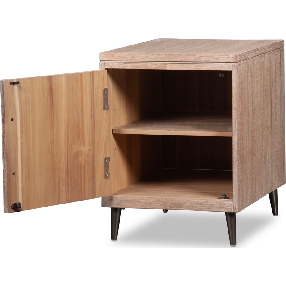 sacramento light brown chairside table   