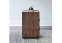 salinas harvest brown chairside table   