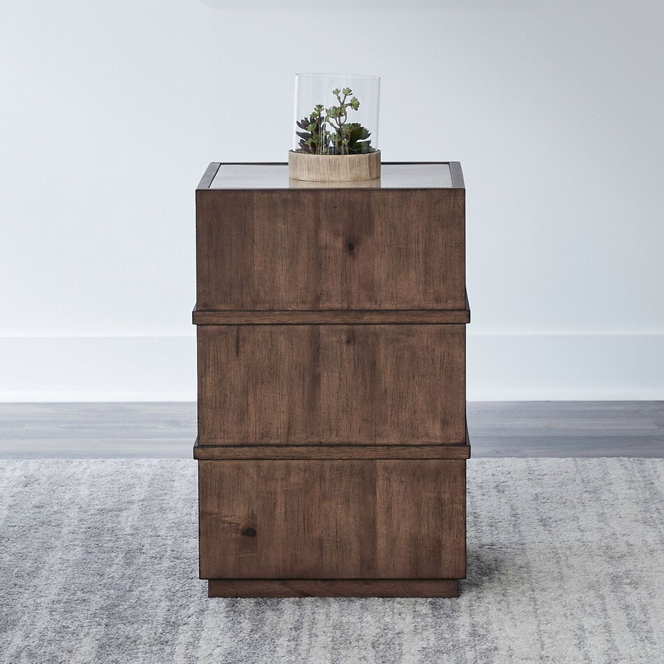 salinas harvest brown chairside table   