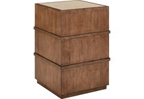 salinas harvest brown chairside table   