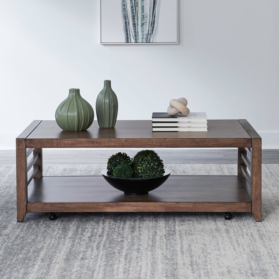 salinas harvest brown cocktail table   