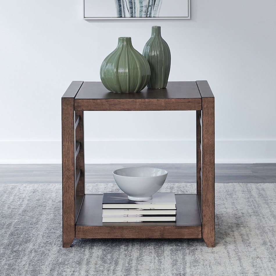 salinas harvest brown end table   