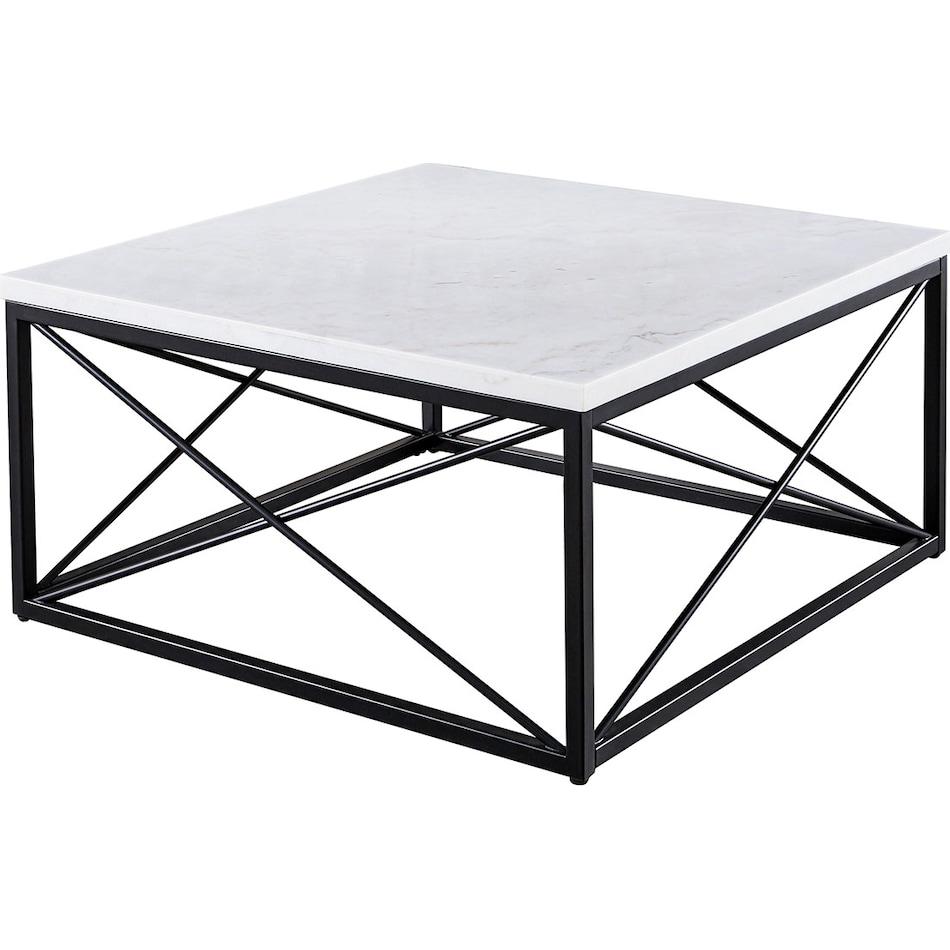 salter white stone black cocktail table   