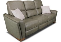 samantha grey power leather reclining sofa   