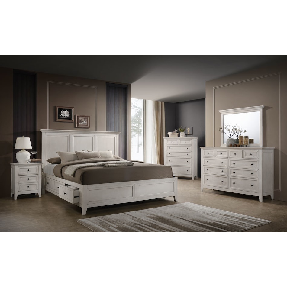 san simeon  rustic white chest   