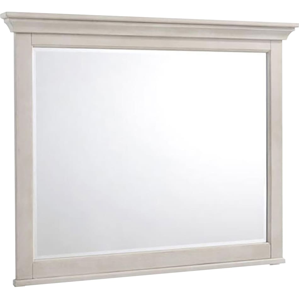san simeon  rustic white mirror   