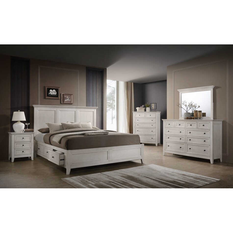 san simeon  rustic white nightstand   