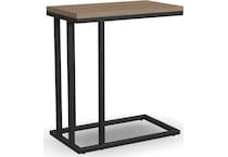 sandusky brown black end table   