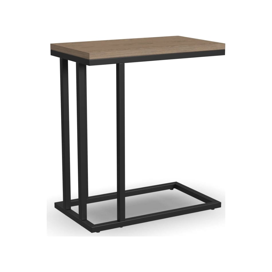 sandusky brown black end table   