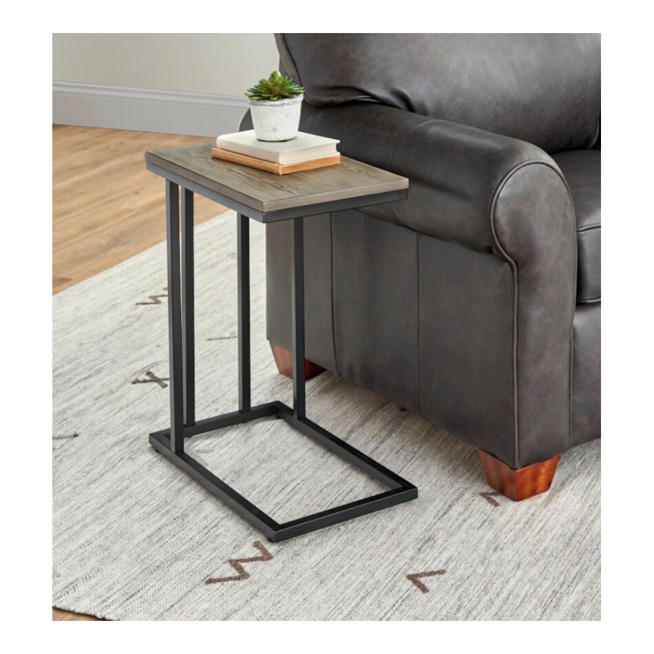 sandusky brown black end table   