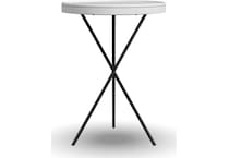sandusky white black chairside table   