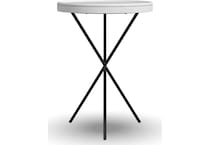 sandusky white black chairside table   