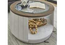 sandusky white cocktail table casters   