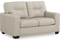 santorine bone leather loveseat   