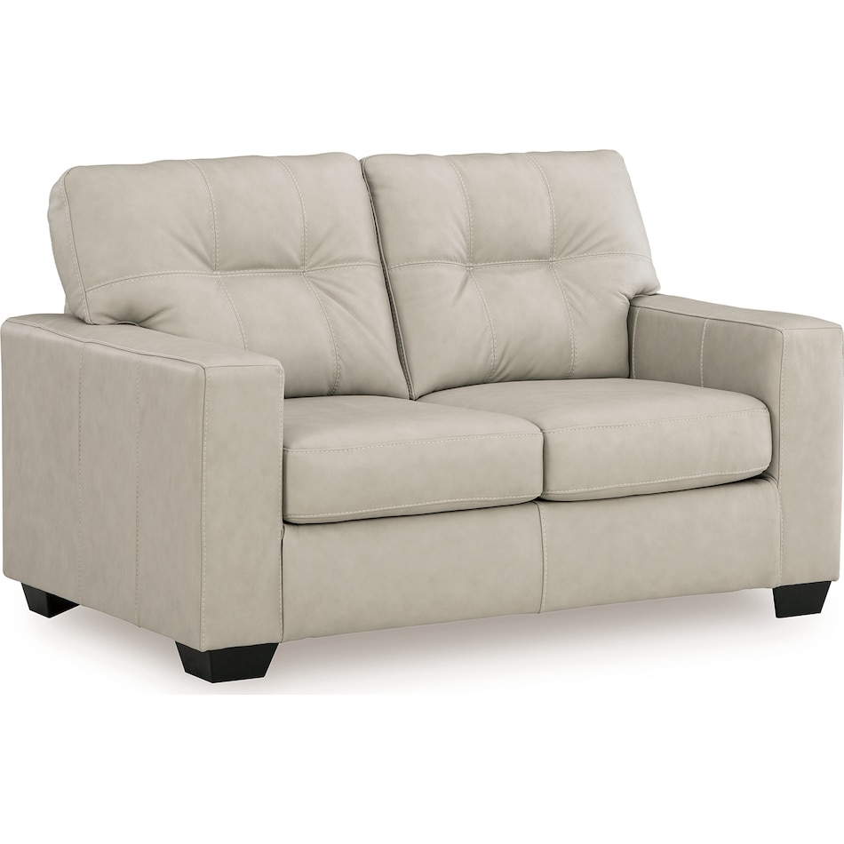 santorine bone leather loveseat   