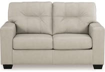 santorine bone leather loveseat   