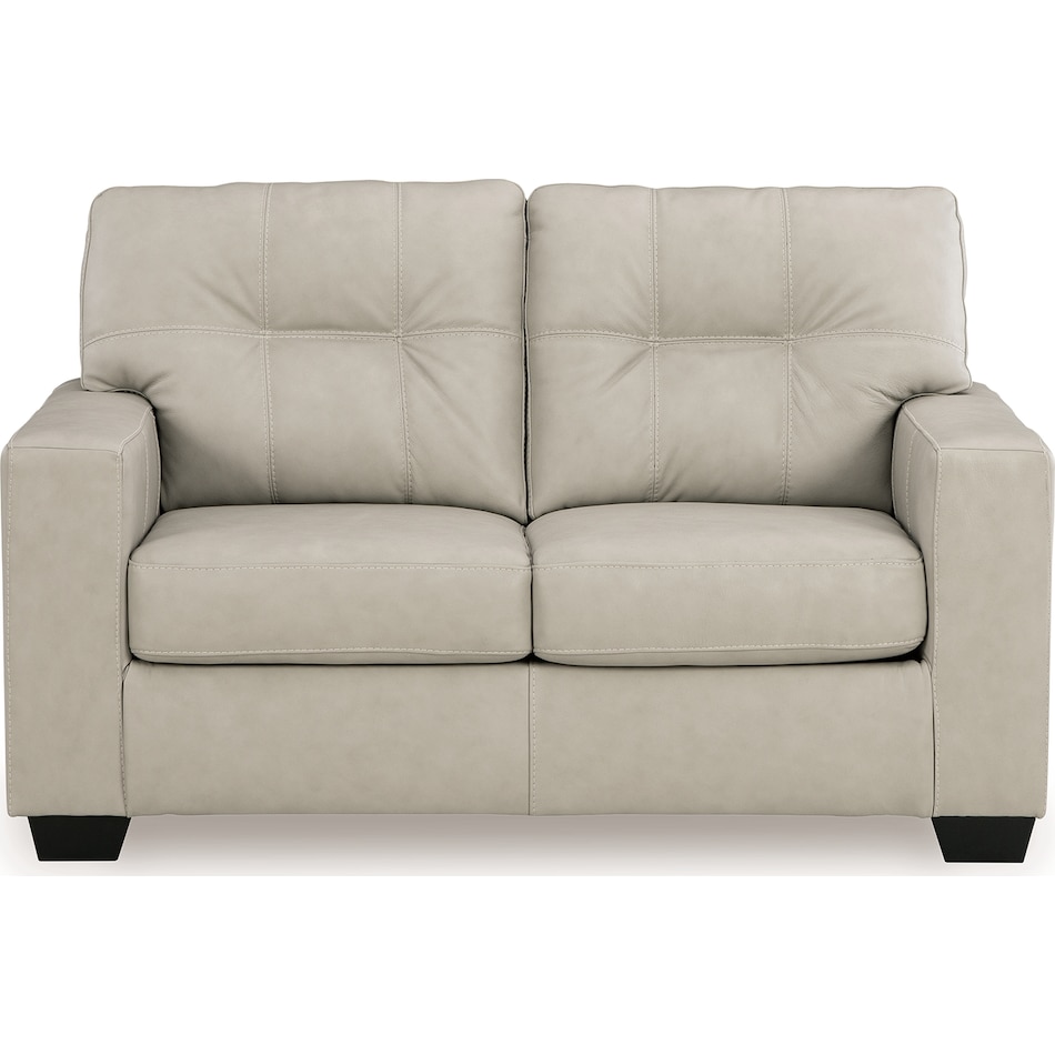 santorine bone leather loveseat   