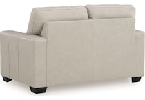 santorine bone leather loveseat   