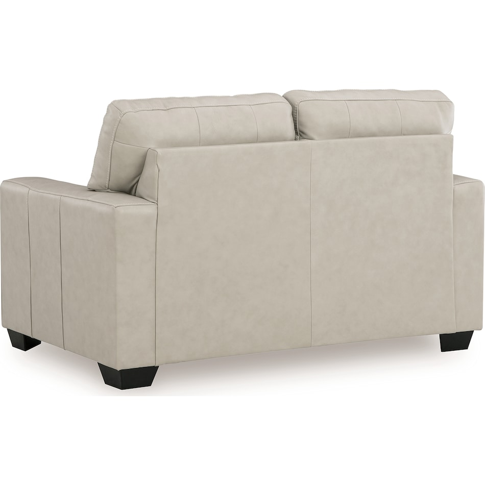 santorine bone leather loveseat   