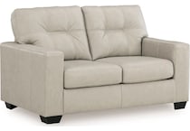 santorine bone leather loveseat   