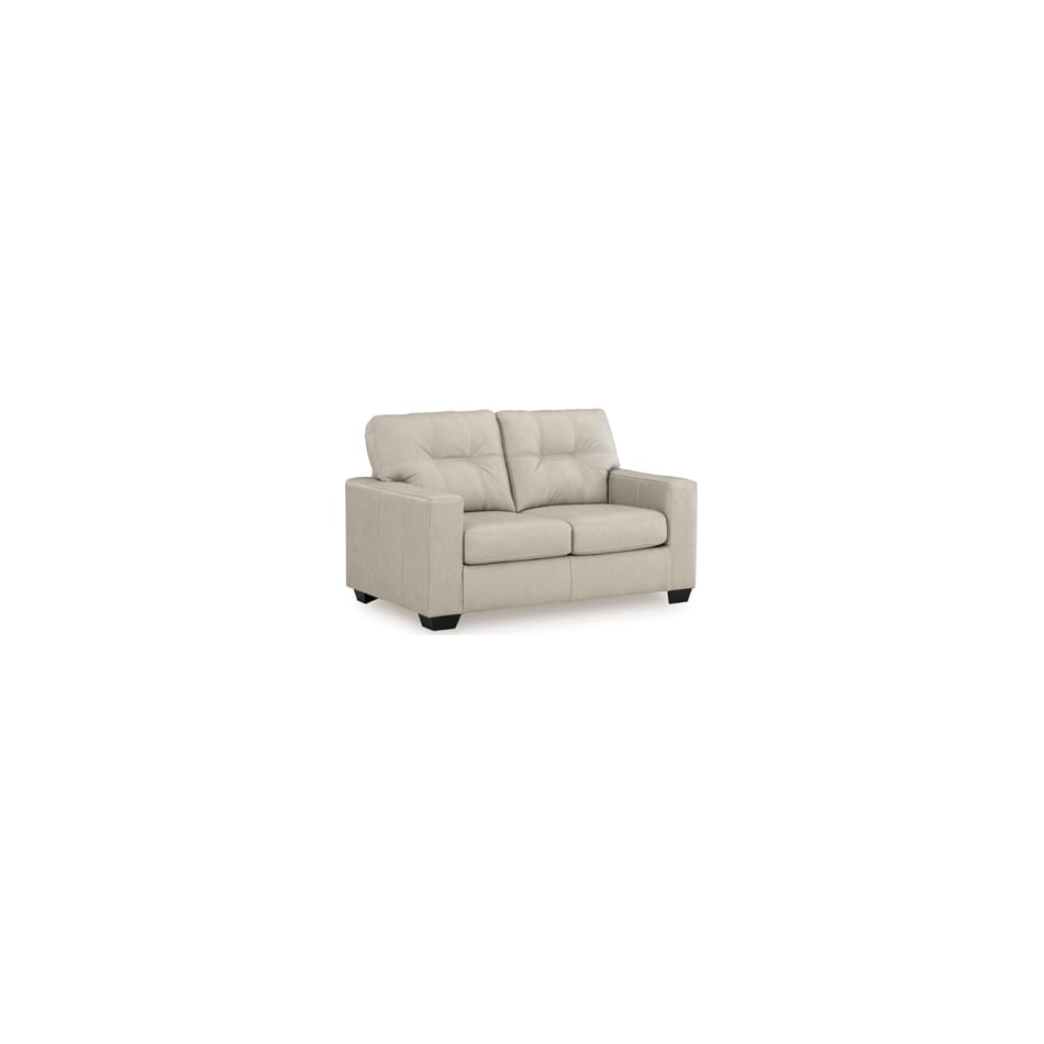 santorine bone leather loveseat   