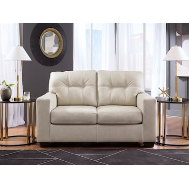 SANTORINE LEATHER LOVESEAT