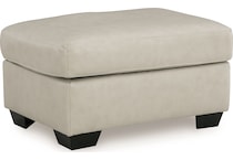 santorine bone leather ottoman   