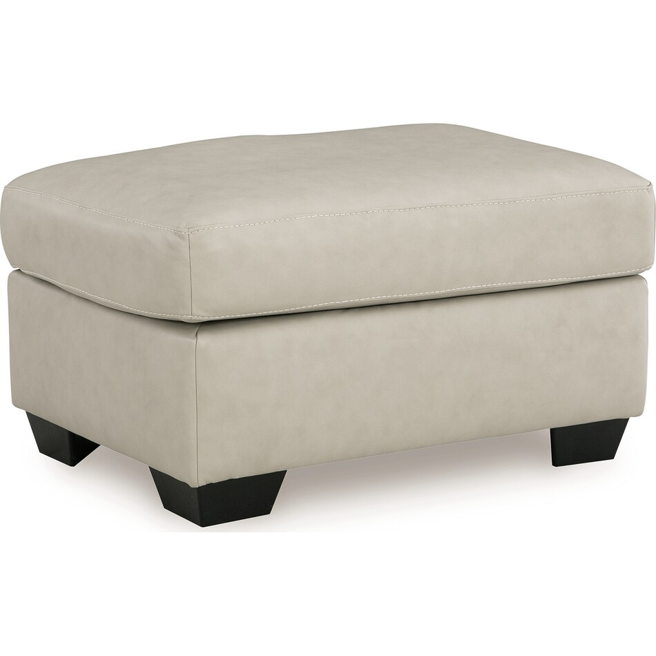 santorine bone leather ottoman   
