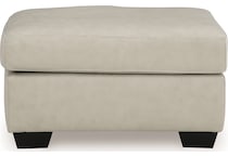 santorine bone leather ottoman   