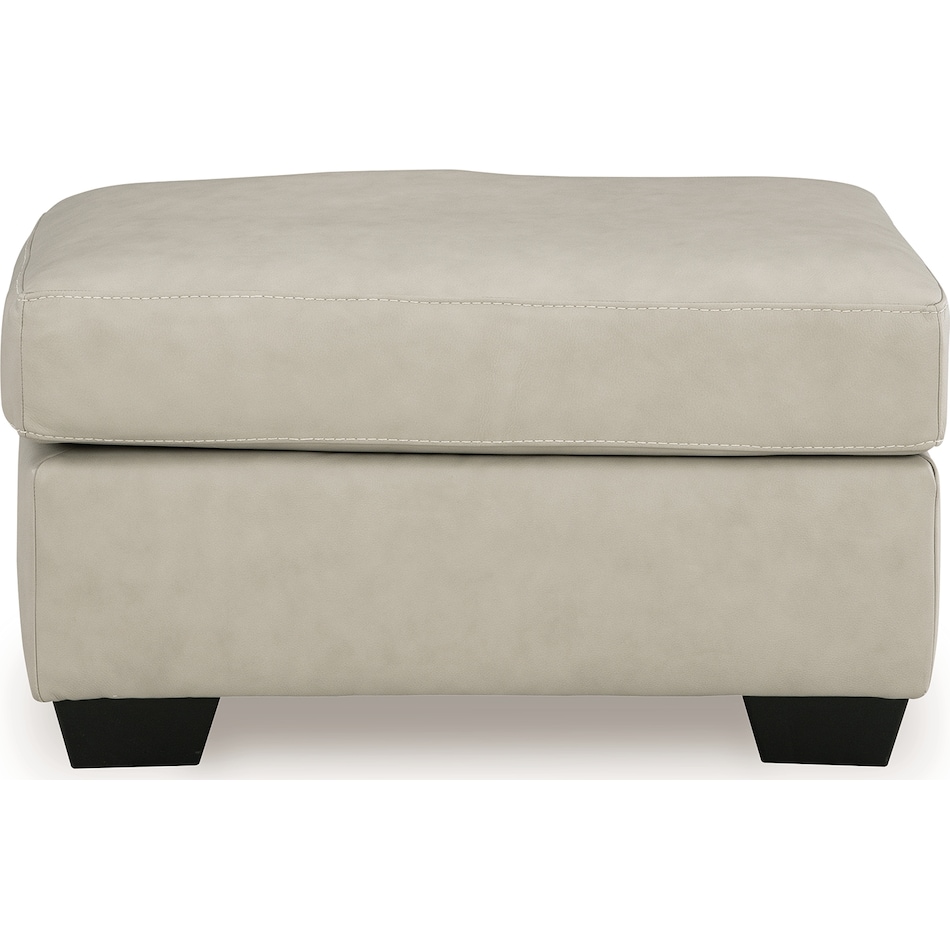 santorine bone leather ottoman   