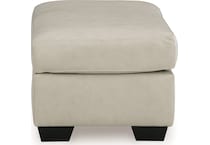 santorine bone leather ottoman   