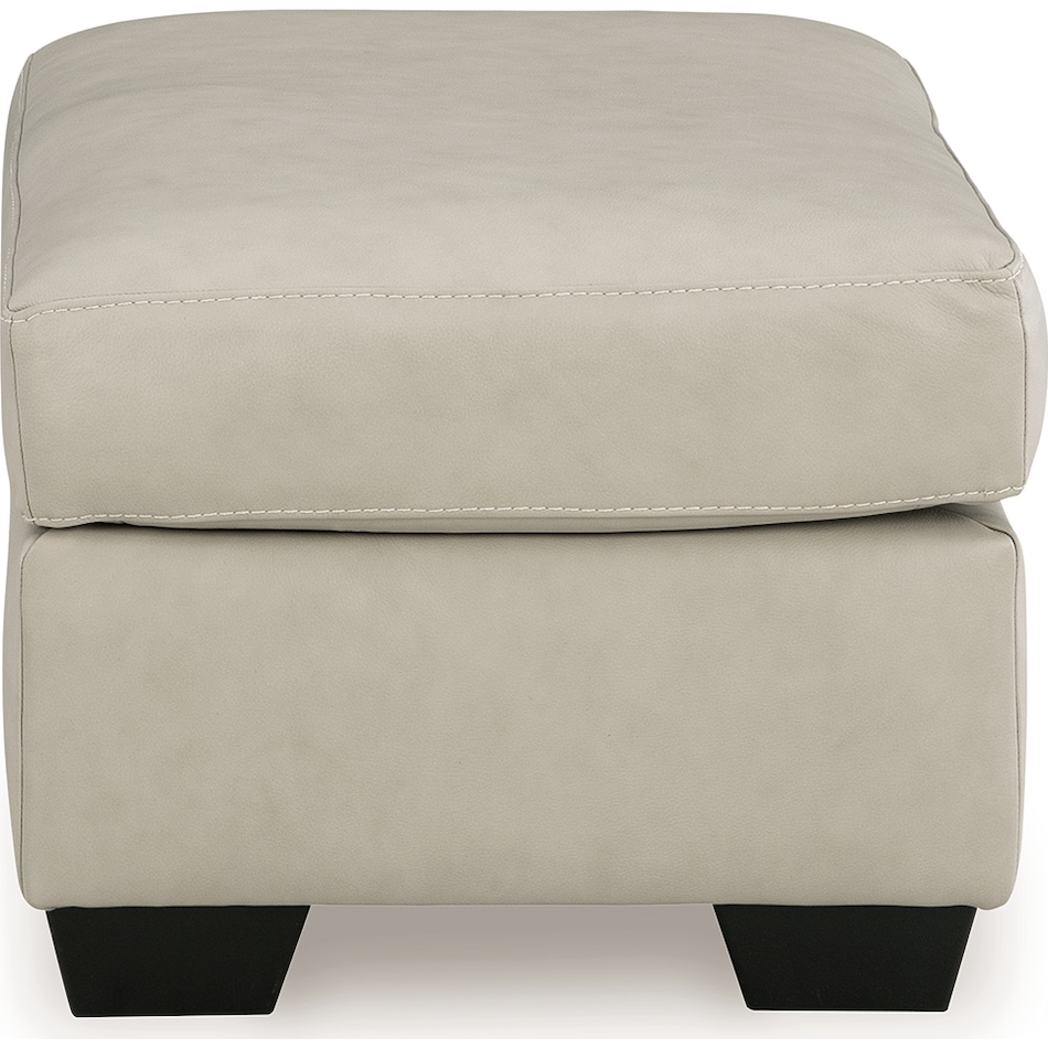 santorine bone leather ottoman   