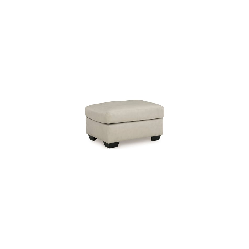 santorine bone leather ottoman   