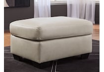 santorine bone leather ottoman   