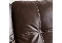 santorine dark brown leather loveseat   