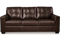 santorine dark brown leather sofa   