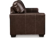 santorine dark brown leather sofa   
