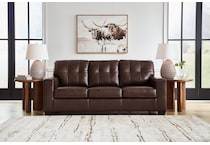 santorine dark brown leather sofa   