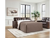 santorine dark brown leather sofa   