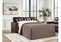 santorine dark brown leather sofa   