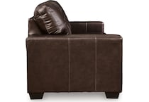 santorine dark brown leather sofa   