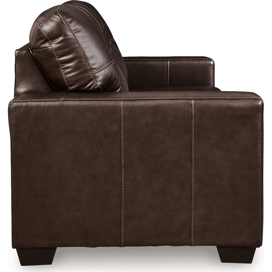 santorine dark brown leather sofa   