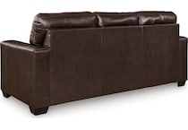 santorine dark brown leather sofa   