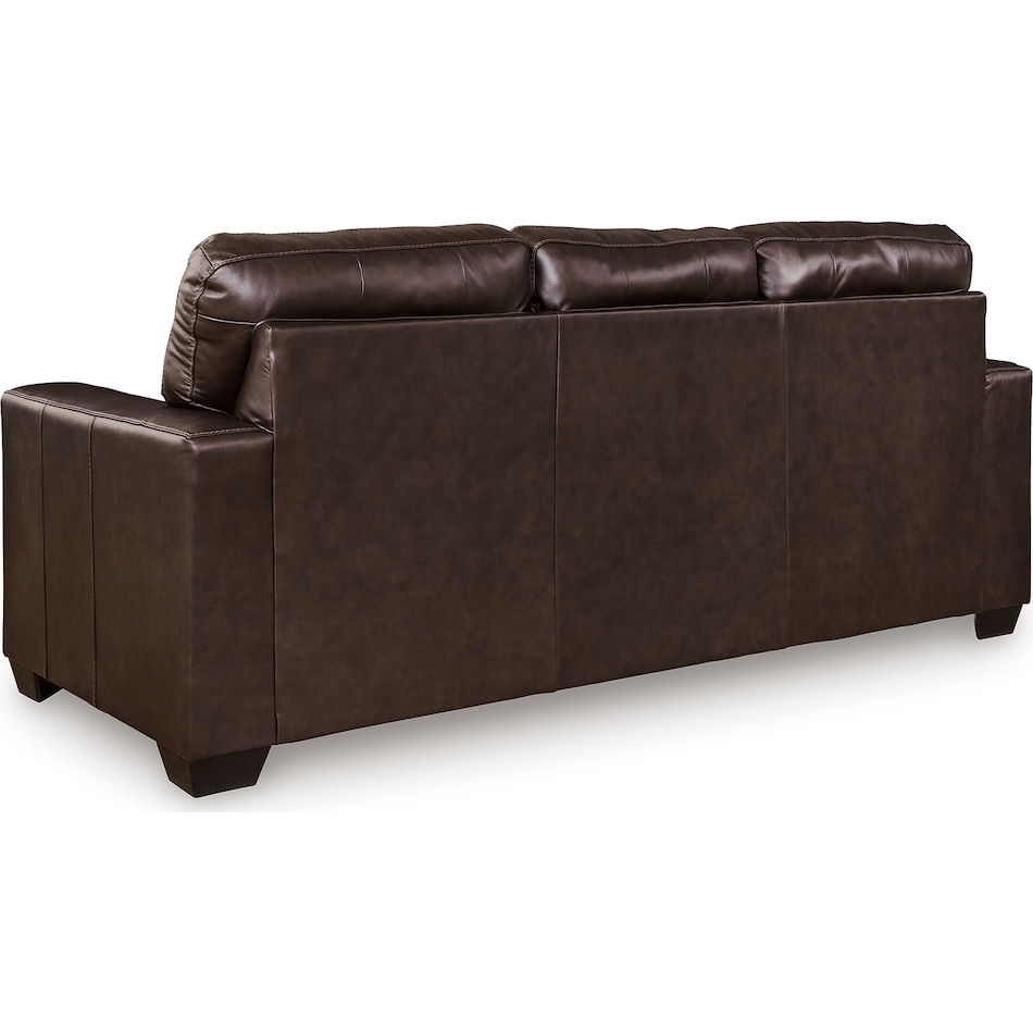 santorine dark brown leather sofa   