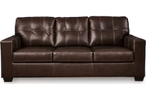 santorine dark brown leather sofa   