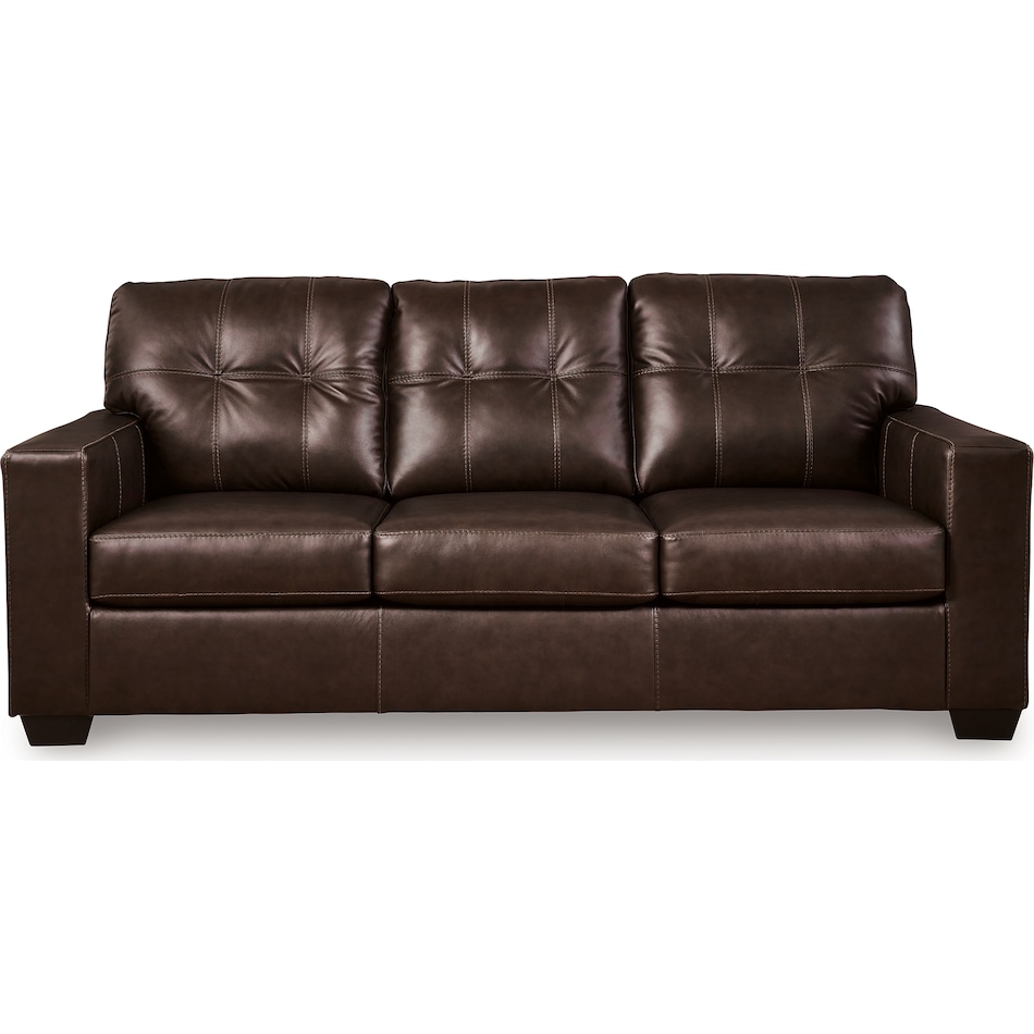 santorine dark brown leather sofa   